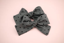 Load image into Gallery viewer, Grey Dots Pigtails