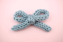 Load image into Gallery viewer, Blue Knit Bow