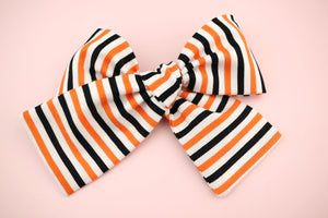 Spooky Stripes Classic Bow