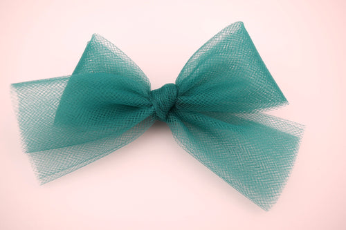 Teal Tulle Bow