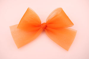 Orange Tulle Bow