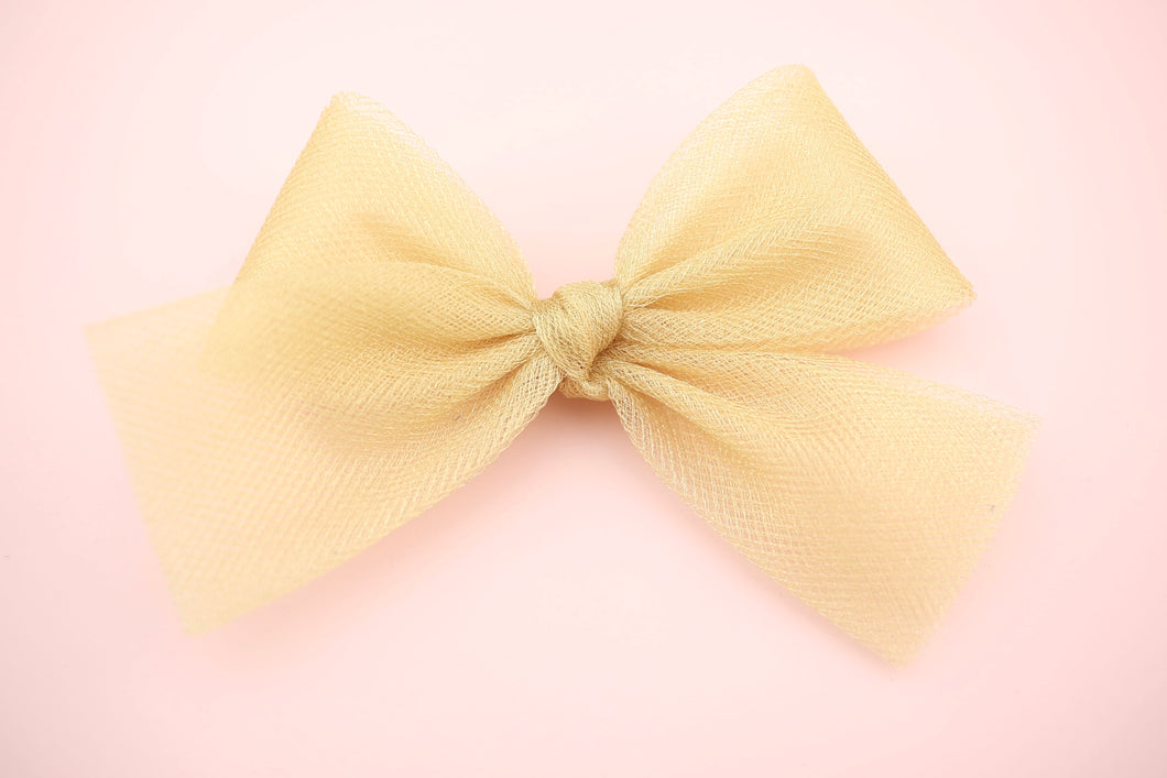 Gold Tulle Bow