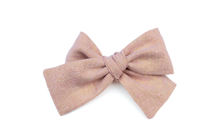 Pink Shimmer Classic Bow