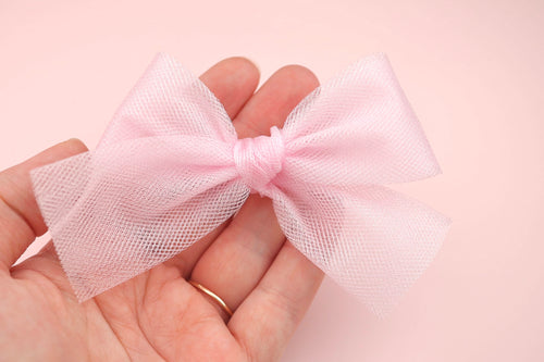 Light Pink Tulle Bow