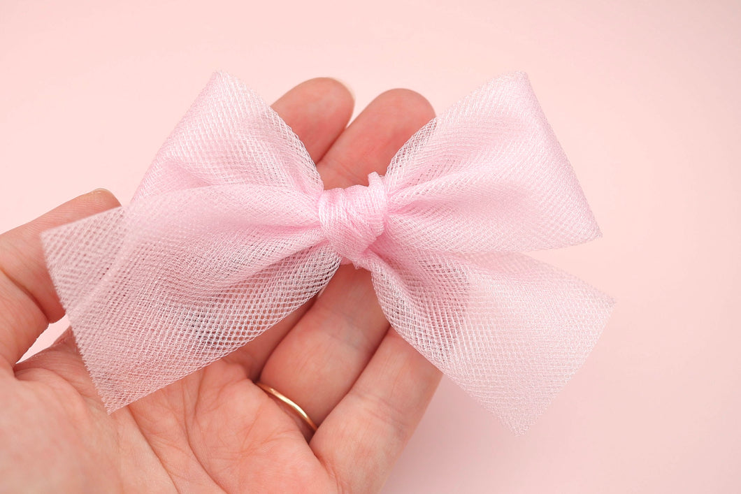 Light Pink Tulle Bow