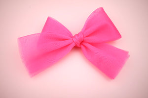 Hot Pink Tulle Bow