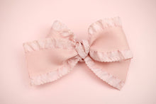 Load image into Gallery viewer, Pink Scallop Ribbon Bow