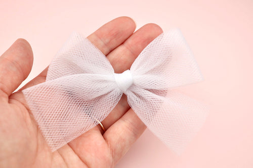White Tulle Bow