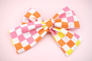 Summer Time Checkered Classic Bow