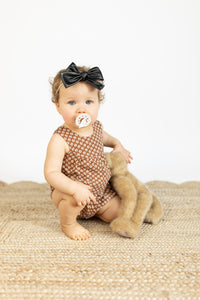 Black Pleather Classic Bow