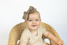 Load image into Gallery viewer, Taupe Pleather Classic Bow