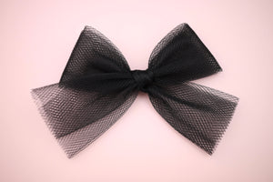 Black Tulle Bow