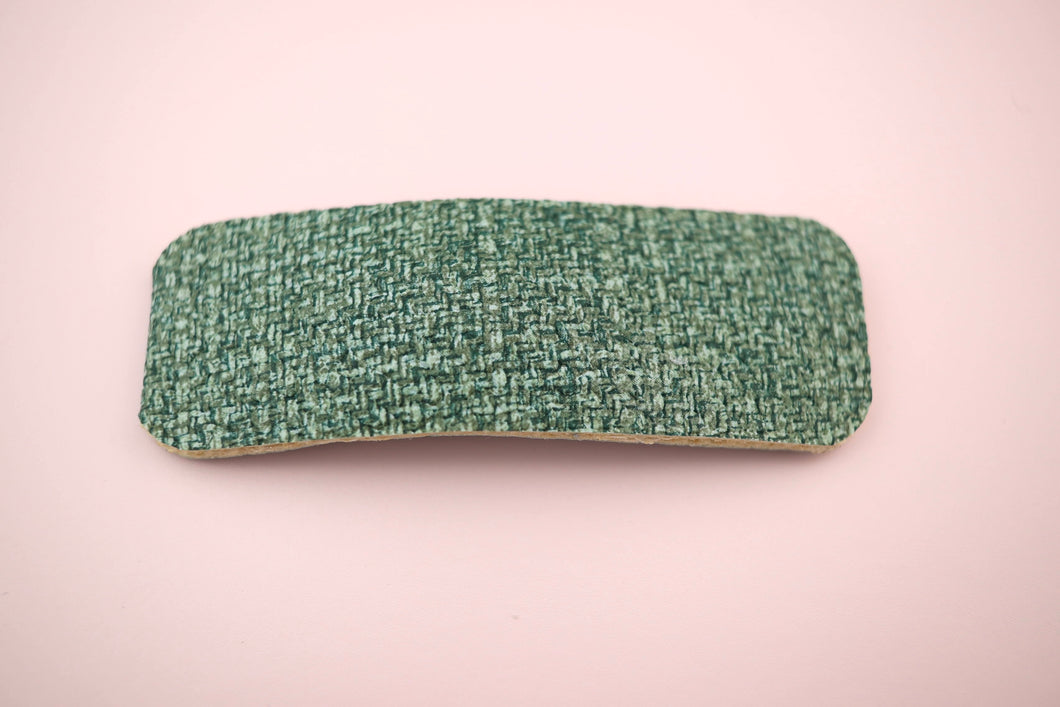 Green Textured Snap Clip