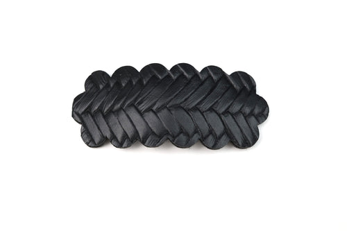 Black Woven Snap Clip