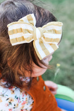 Load image into Gallery viewer, Mustard Stripe Bow -SALE