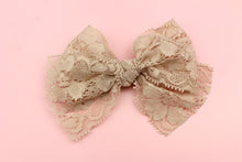Load image into Gallery viewer, Khaki Lace Bow