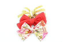 Load image into Gallery viewer, Mustard Stripe Bow -SALE