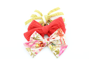 Mustard Stripe Bow -SALE