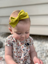 Load image into Gallery viewer, Mustard Green Petite Bow -SALE