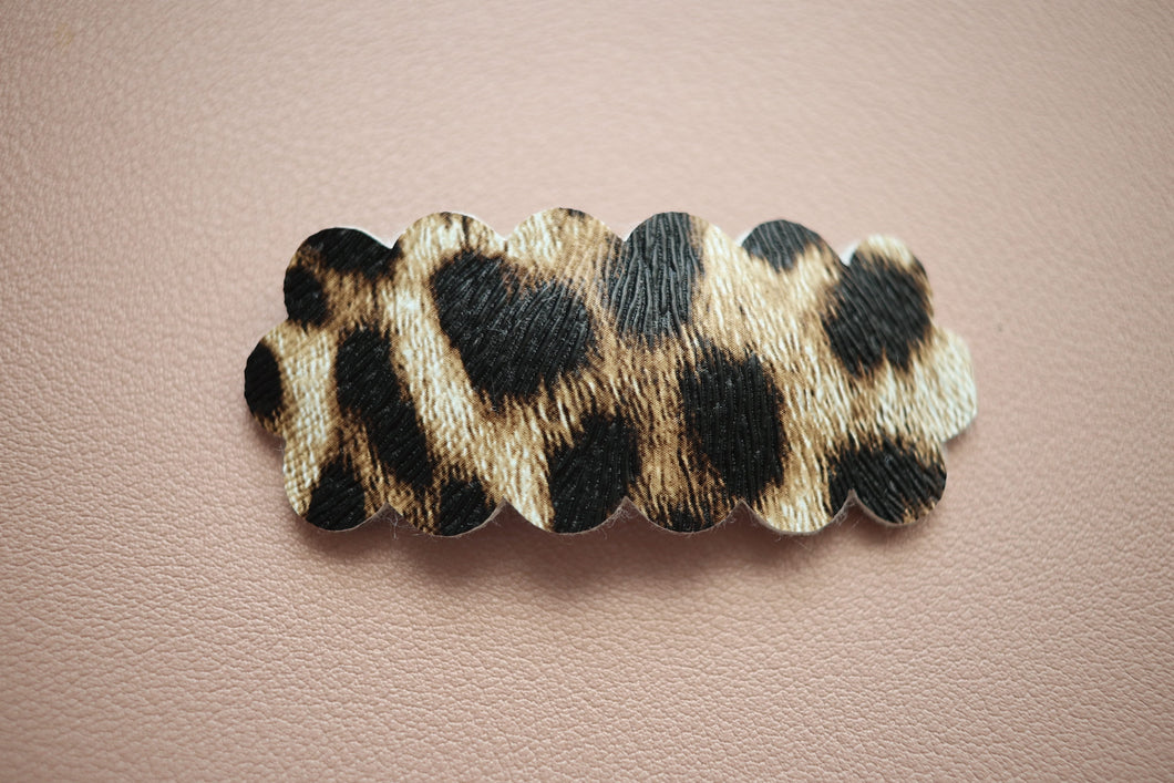 Light Leopard Print Snap Clip -SALE