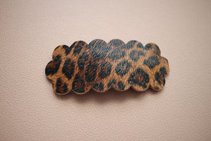 Dark Leopard Print Snap Clip