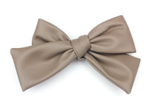 Load image into Gallery viewer, Taupe Pleather Classic Bow