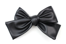 Load image into Gallery viewer, Black Pleather Classic Bow