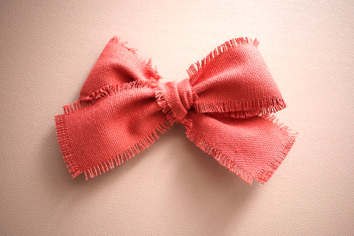 Red Canvas Ribbon Bow