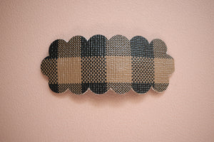 Teddy Bear Plaid Snap Clip
