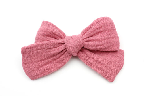 Dark Pink Gauze Bow