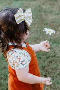 Mustard Stripe Bow -SALE